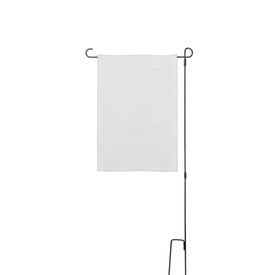 White 12" x 18" Yard Flag with Stake